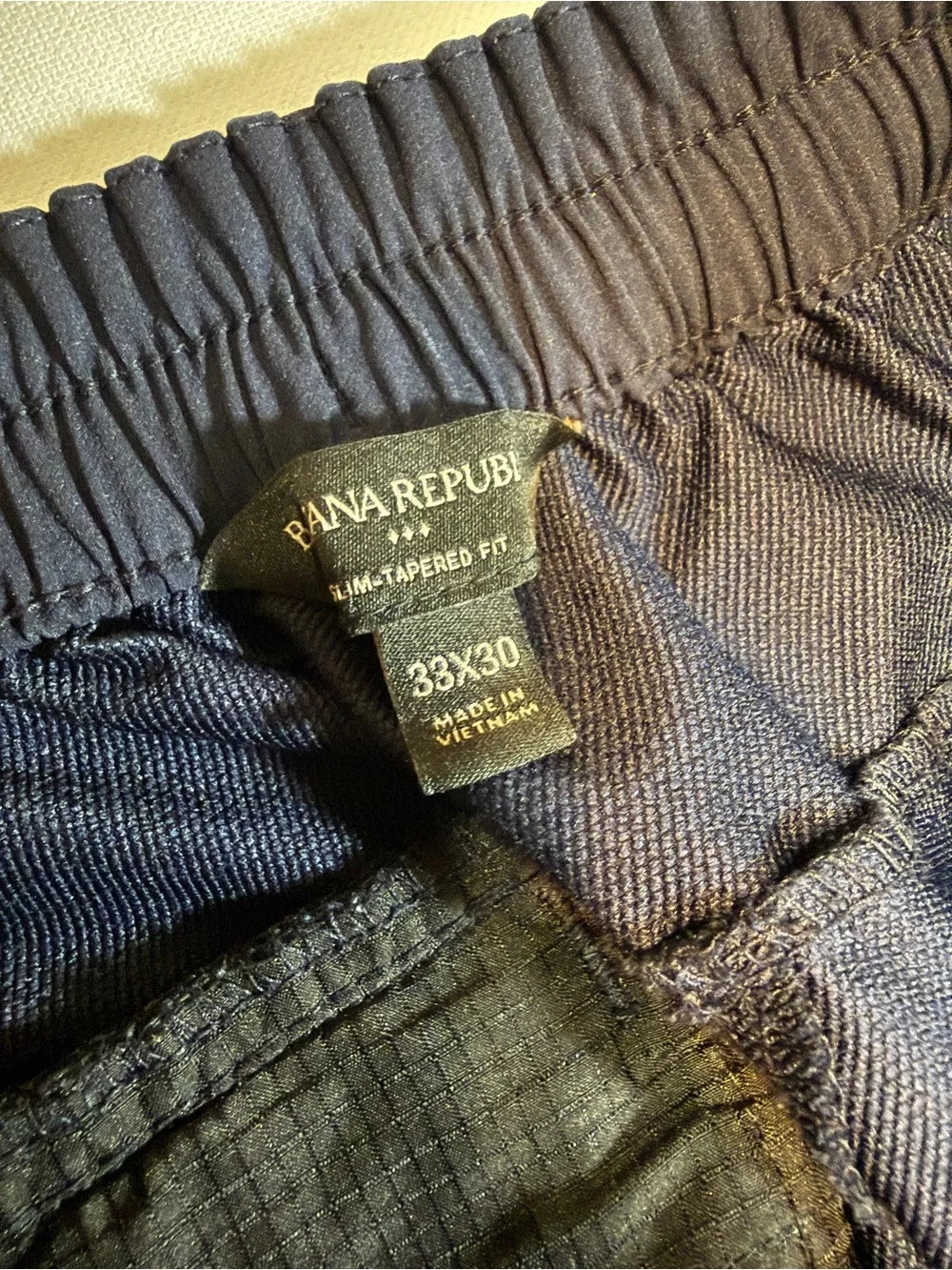 Banana Republic Navy Drawstring Performance Chinos